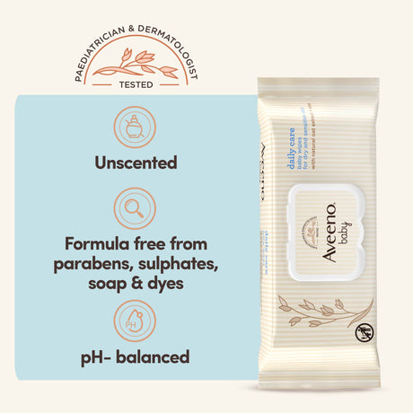 Lingettes pour bébé AVEENO® Baby Daily Care - 72 lingettes