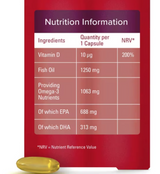 Seven Seas Omega-3 Fish Oil Max Strength + Vitamin D - 30 Capsules