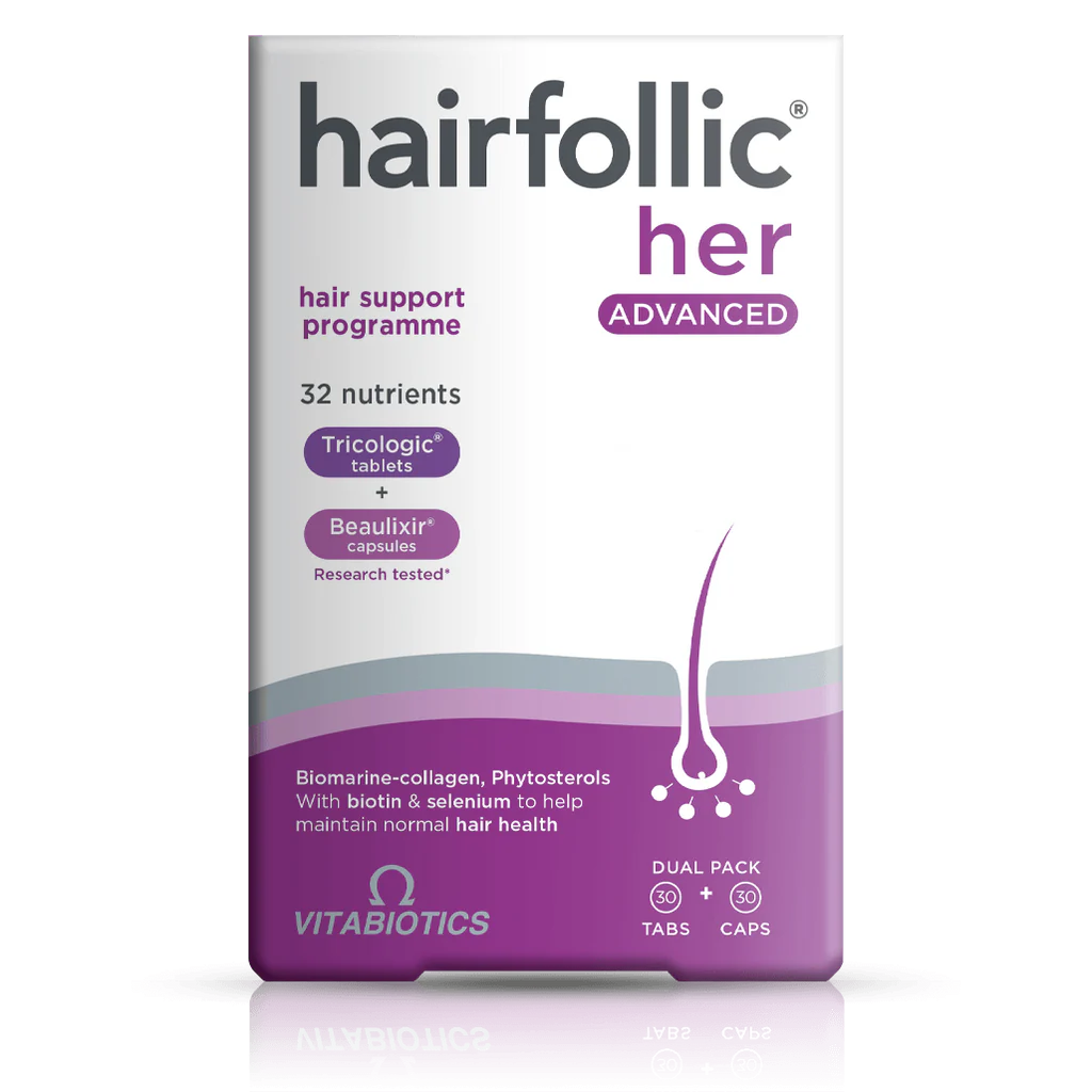 Vitabiotics Hairfollic Her Advanced - 30 Tablets + 30 Capsules