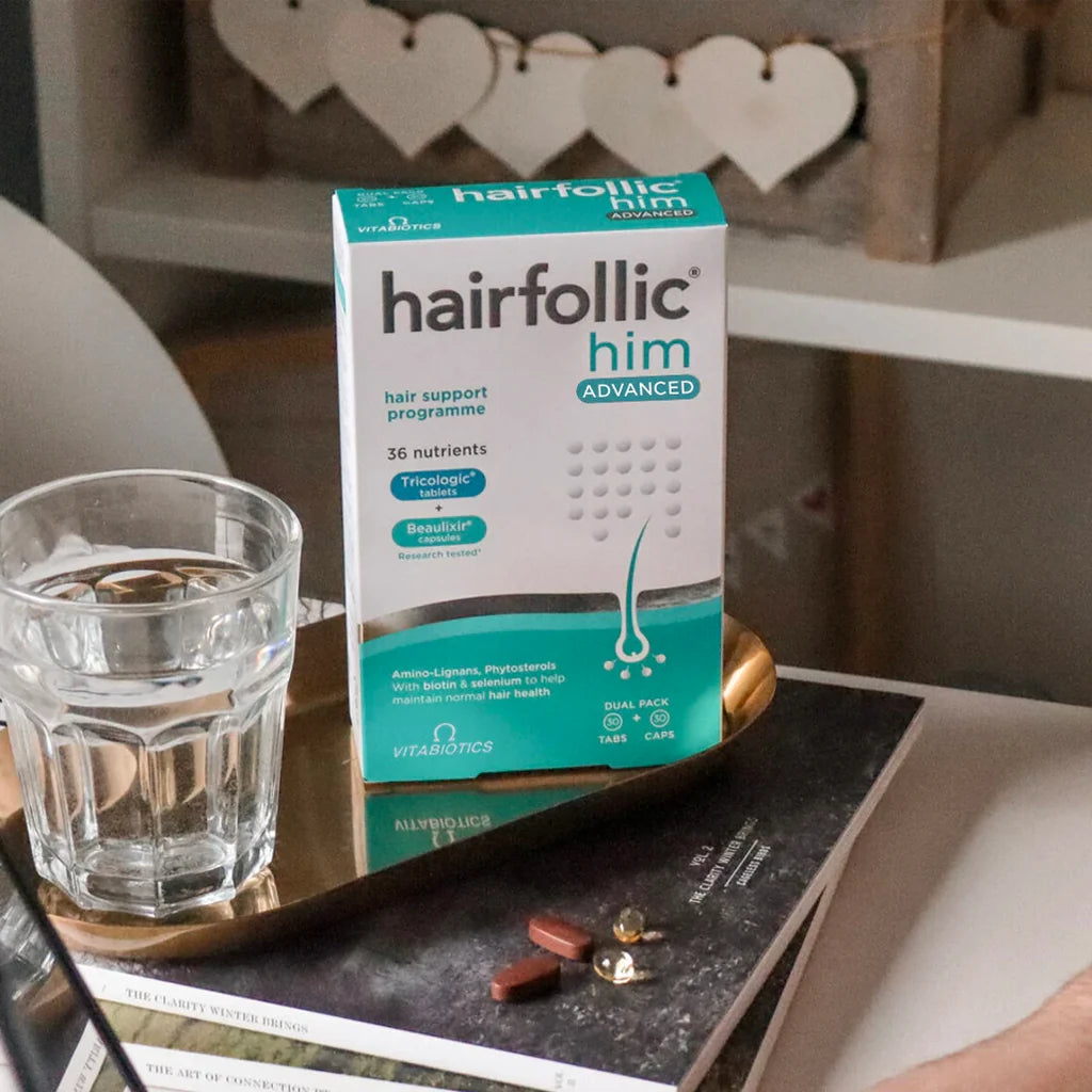 Vitabiotics Hairfollic Him Advanced - 30 Tablets + 30 Capsules