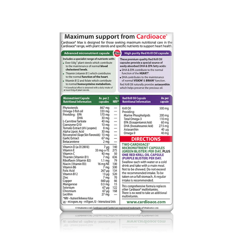 Vitabiotics Cardioace Max - 84 capsules
