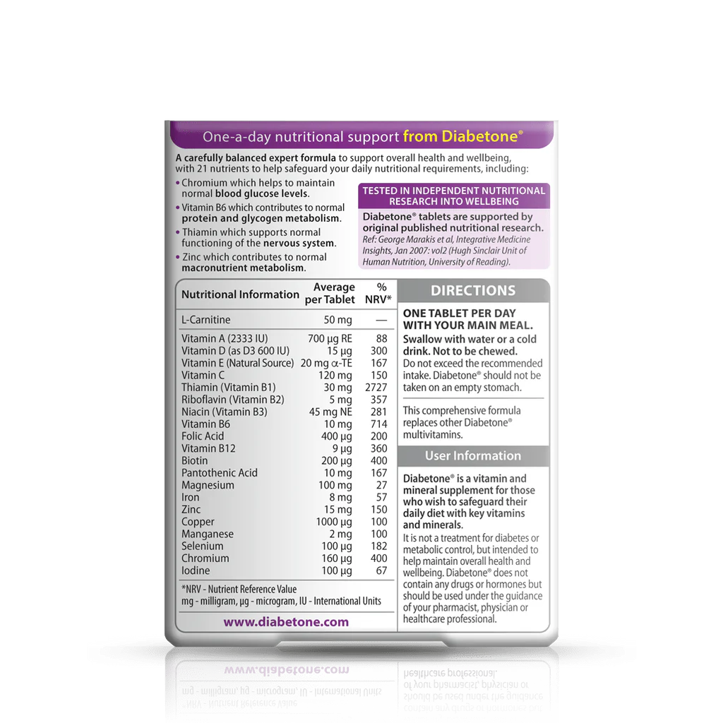 Vitabiotics Diabetone Original - 30 片