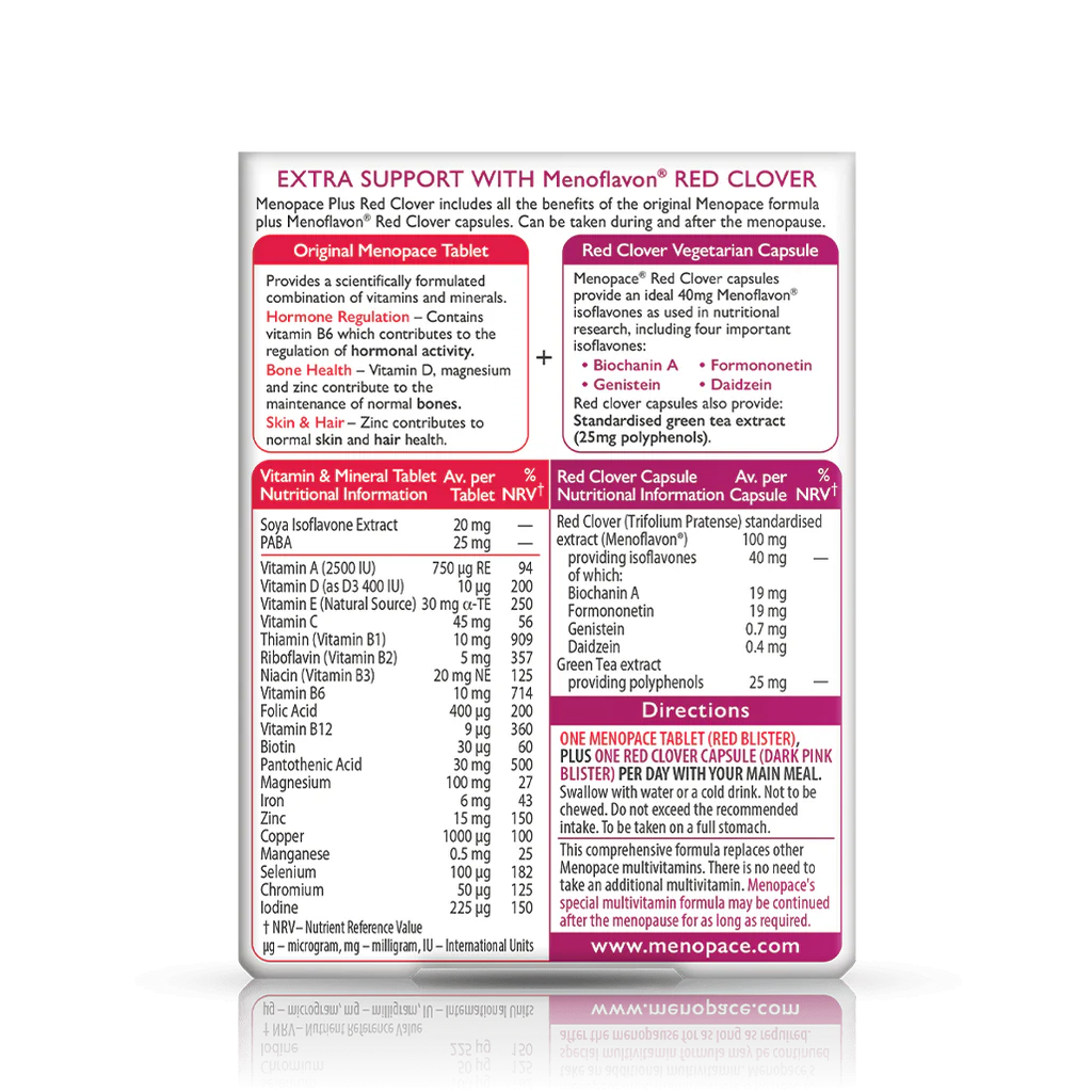 Vitabiotics Menopace Red Clover - 30 Capsules
