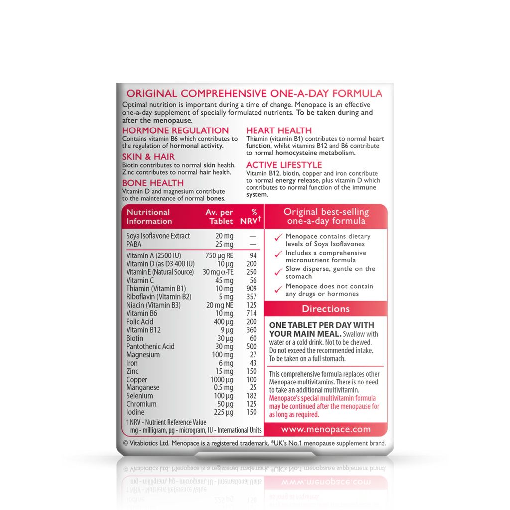 Vitabiotics Menopace Original Vitamin & Mineral - 30 / 90 tablets