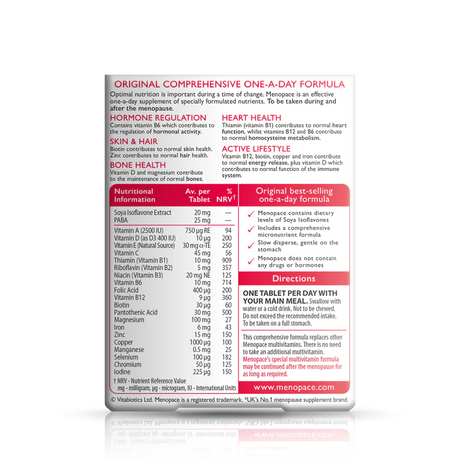 Vitabiotics Menopace Original Vitamin & Mineral - 30 / 90 tablets
