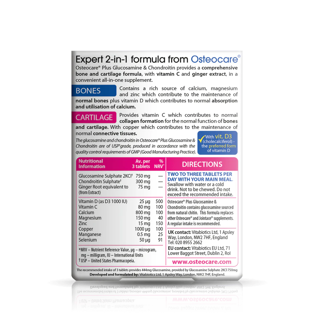 Vitabiotics Osteocare Glucosamine & Chondroitin - 60 Tablets