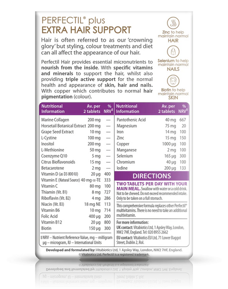 Vitabiotics Perfectil Plus Hair - 60 Tablets