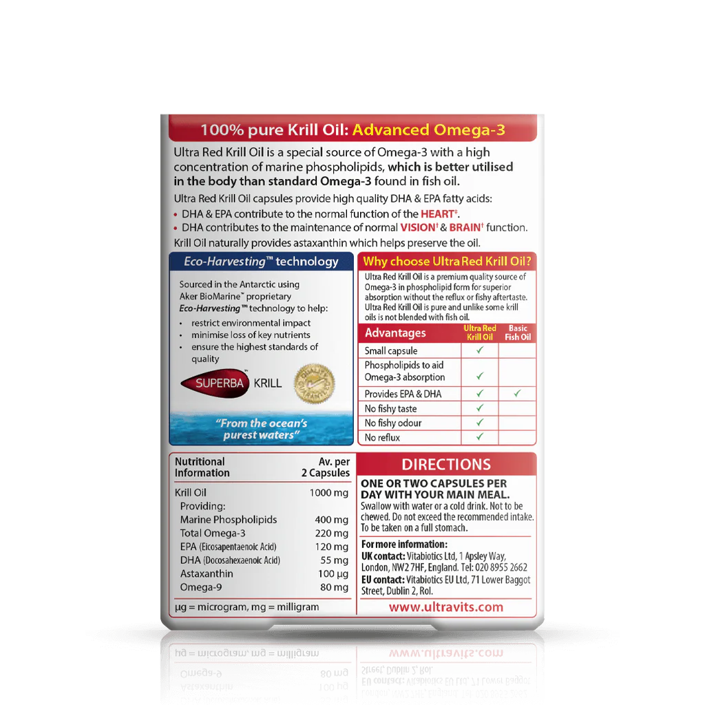 Vitabiotics Ultra Krill Oil - 30 Capsules