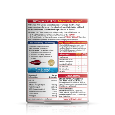 Vitabiotics Ultra Krill Oil - 30 Capsules