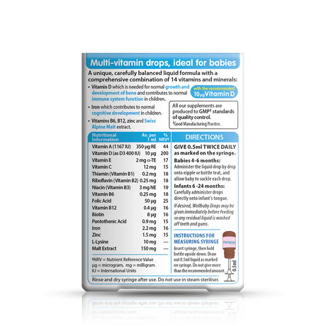 Vitabiotics Wellbaby Multivitamin Liquid Drops - 30ml