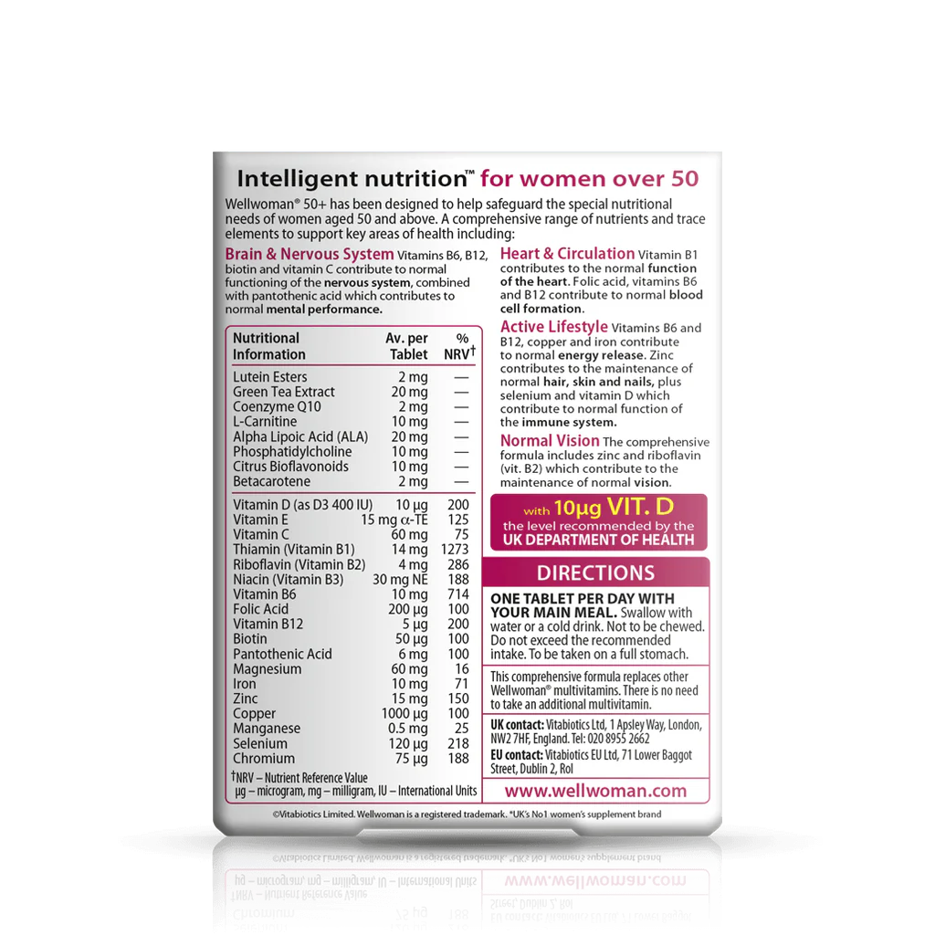 Vitabiotics Wellwoman 50+ - 30 Tablets