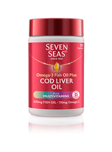 Seven Seas Cod Liver Oil Plus Multivitamins Omega-3 Fish Oil - 30 / 90 Capsules