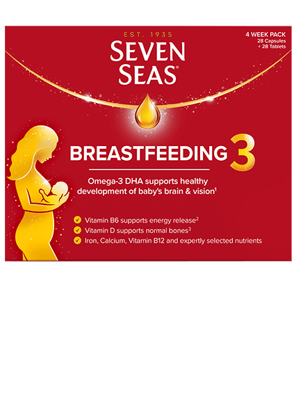 Seven Seas Breastfeeding, Postnatal Vitamins with Omega-3 DHA - Duo Pack - 28 Capsules + 28 Tablets