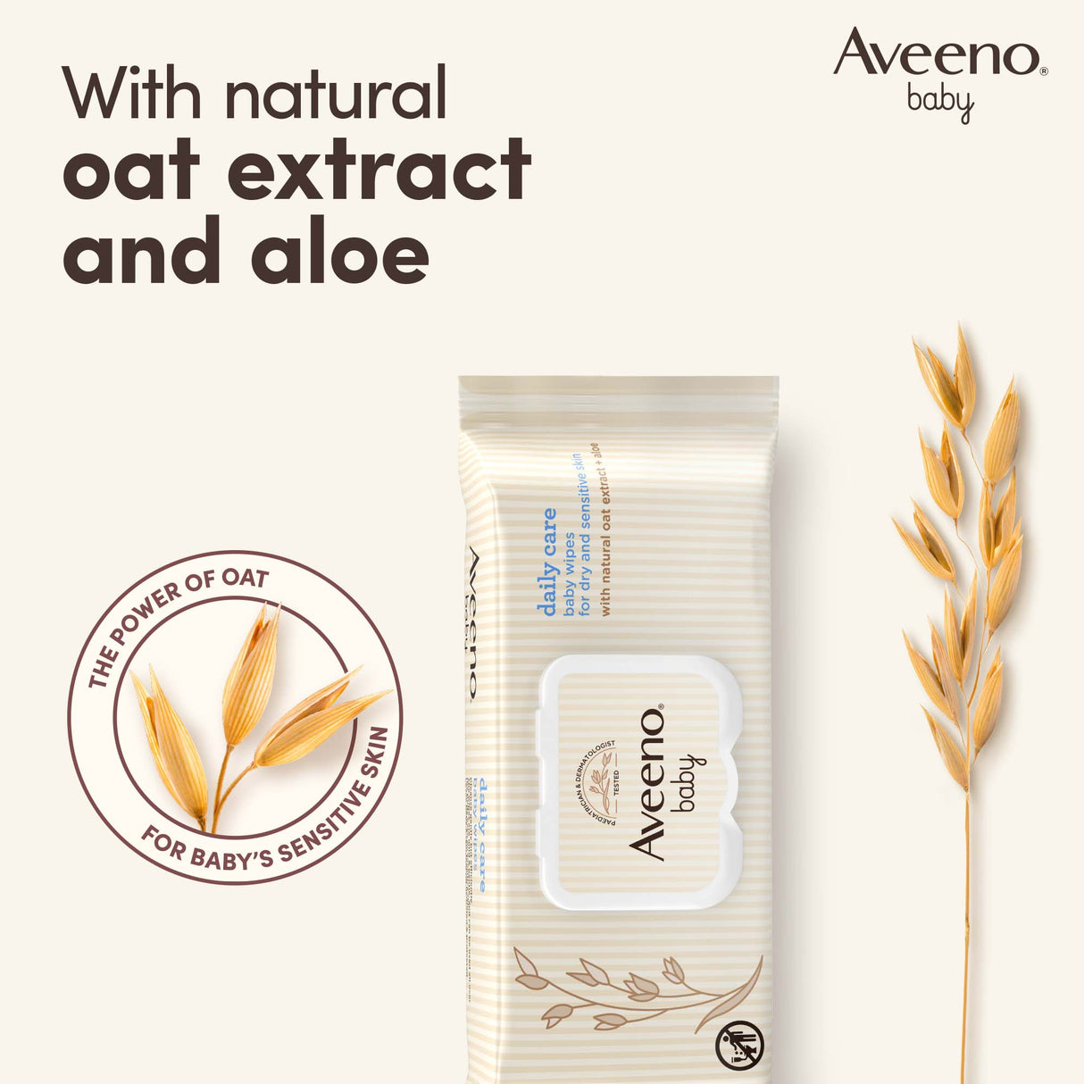 AVEENO ® Baby Daily Care Baby Wipes - 72 Wipes