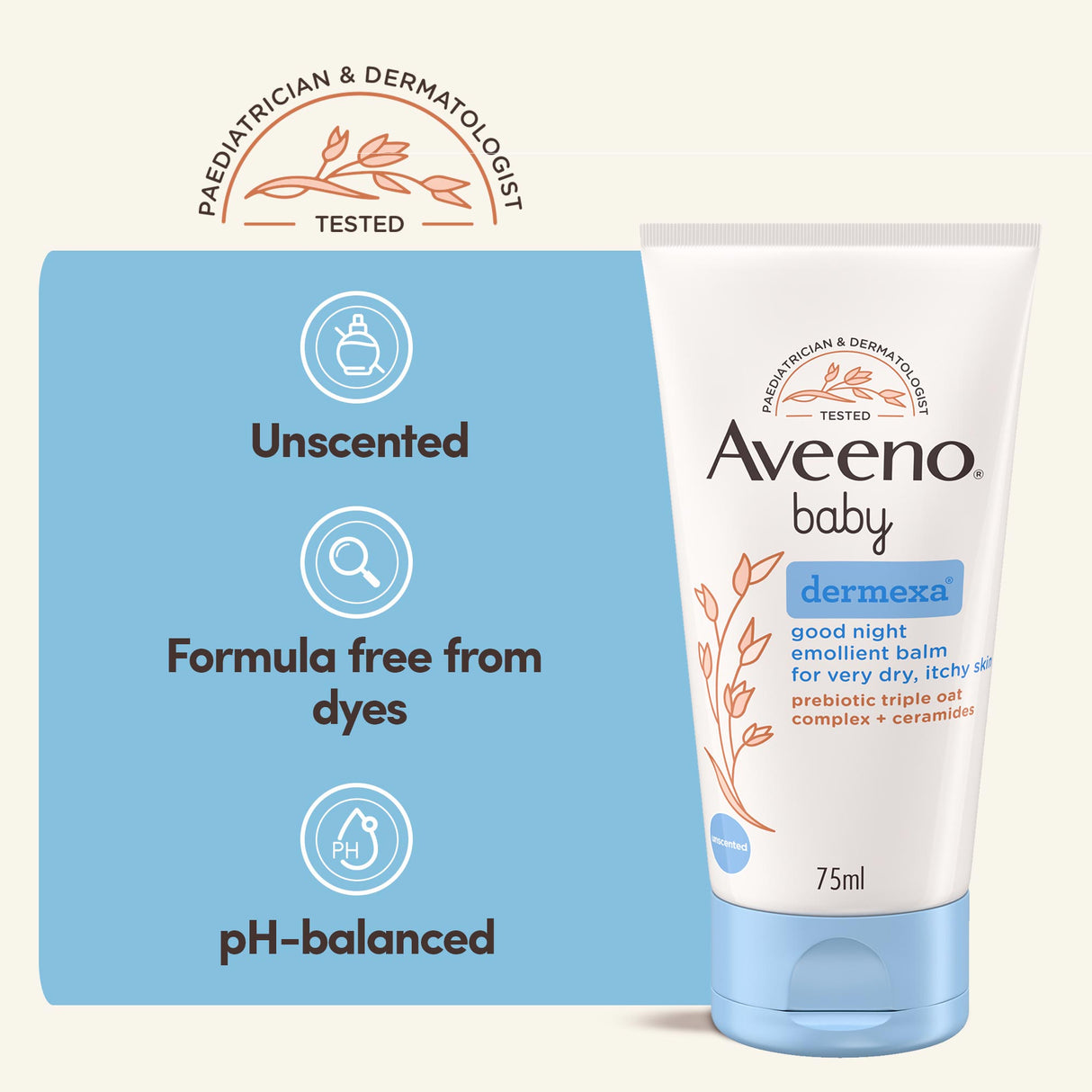 AVEENO® Baby Dermexa Good Night Emollient Balm - 75ml