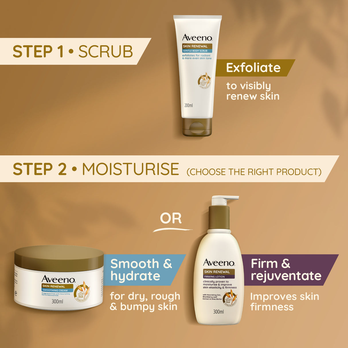 AVEENO® Skin Renewal Wash Off Gentle Body Scrub 200ml